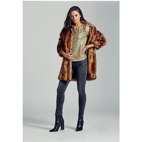 guess abigail faux fur coat